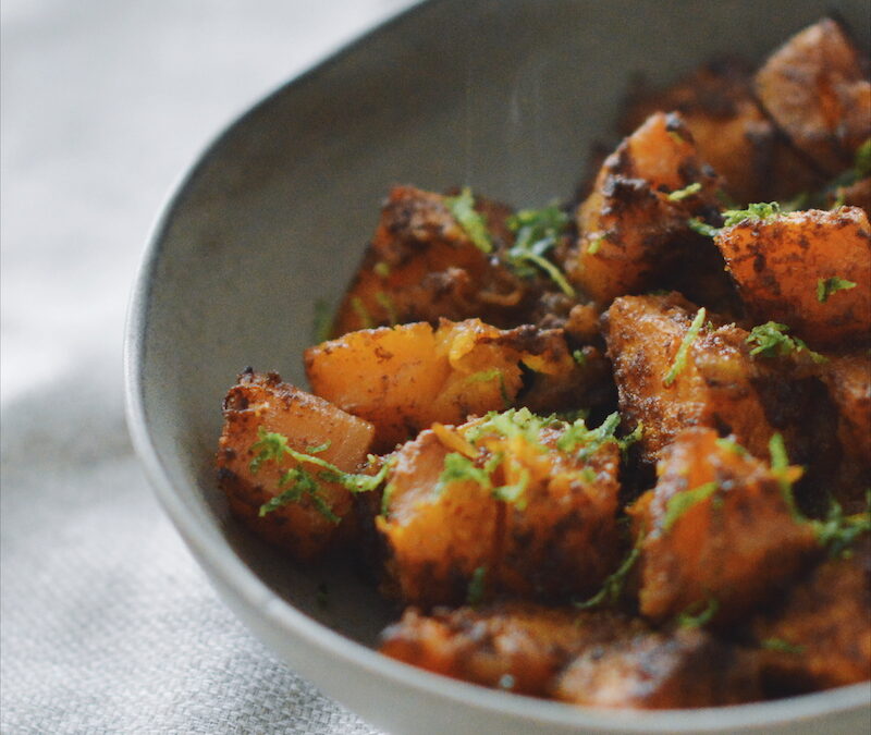 Calabaza asada con especias y lima