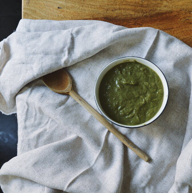 Puré verde de verduras